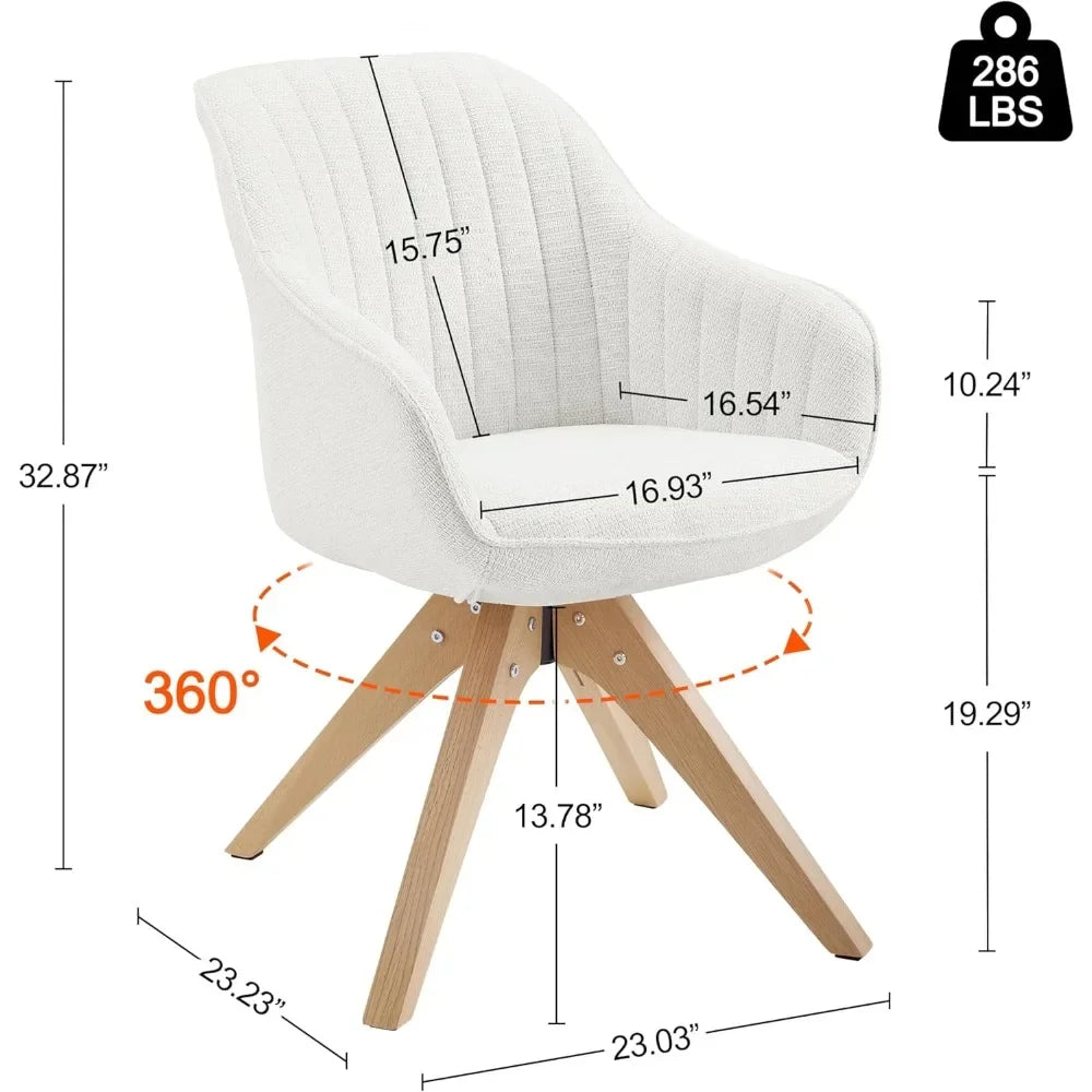 RUBY Lynera Mid-Century Modern Swivel Accent Chair - Armchair-23.03"W