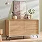 MILANI Mid-Century Modern 6-Drawer Fluted Wood Dresser – Wide Storage Chest | 54'' W