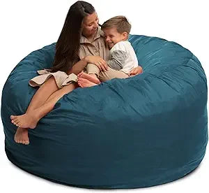 DANIELLA Sackura 6FT Suede Bean Bag Loveseat – Oversized Lounge Sofa Style | 63'' W