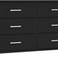 ARIEL Modern Minimalist 6-Drawer Dresser – Wide Storage Chest – 47.2''