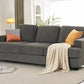 DANIEL Modern Sofa Couch, Extra Deep Seats 3-Seater, Striped Corduroy Fabric - 89"