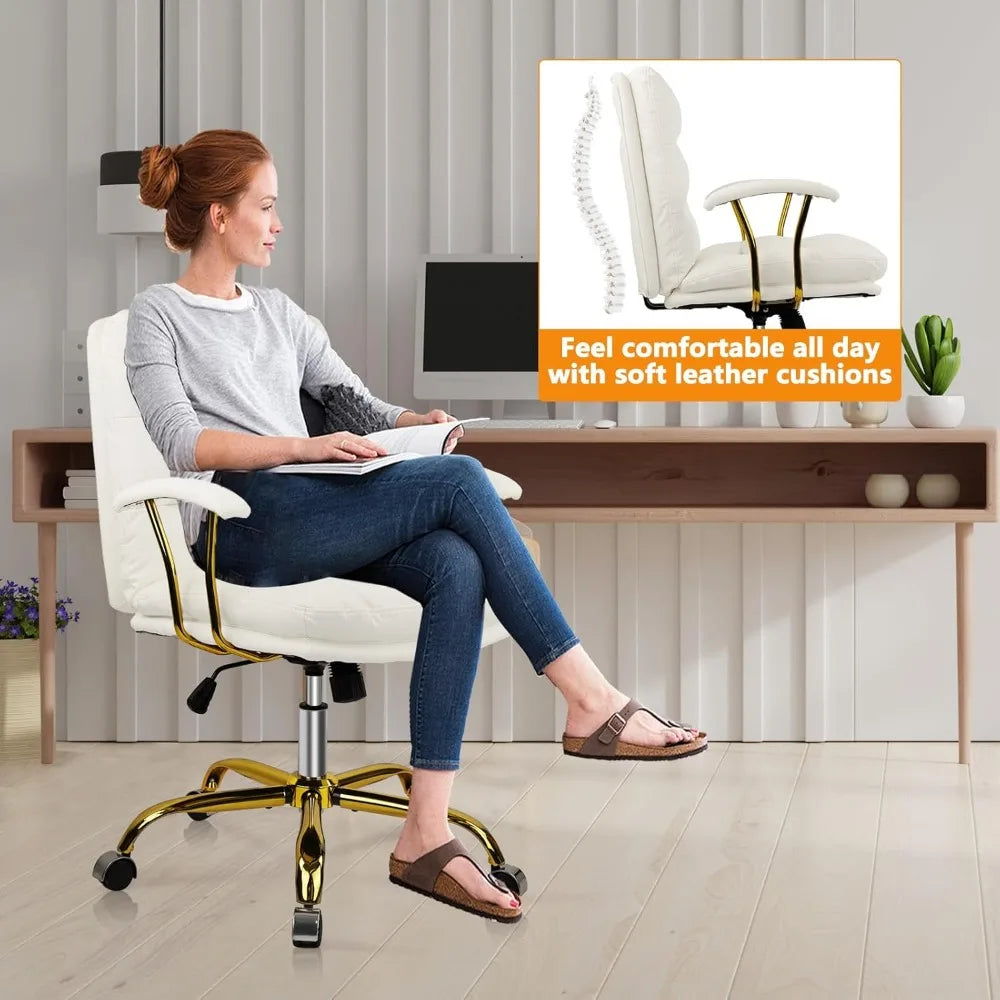 UNION Ergonomic Office Desk Chair with Arms and Wheels - 24.4" W