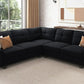 KATE Velvexa Modern Velvet Reversible Sectional Sofa | Convertible L-Shaped Couch – 82.7″ W