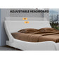 EMERSYN Modern Faux Leather Sleigh Platform Bed Frame - Queen Size - 65.7''