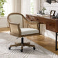 UKRAINE Upholstered Home Office Chair, Adjustable Swivel Rolling Task Chair - 23.5" W