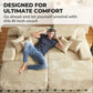 RYLAN Modern Cloud Corduroy Sofa Bed – Deep Seat Plush Sectional Couch | 80"W