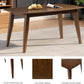 POPPY Darien Mid-Century Modern Rectangular Dining Table – 59.6" W