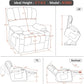 MELANIE Large Power Lift Recliner Chair Sofa with Massage and Heat for Big – 41.7" W