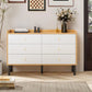 NORAH Modern Industrial 6-Drawer Wood Dresser - 47'' Wide Bedroom Storage Cabinet