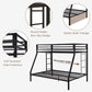 MAGNOLIA Modern Industrial Twin Over Full Metal Bunk Bed - 56''