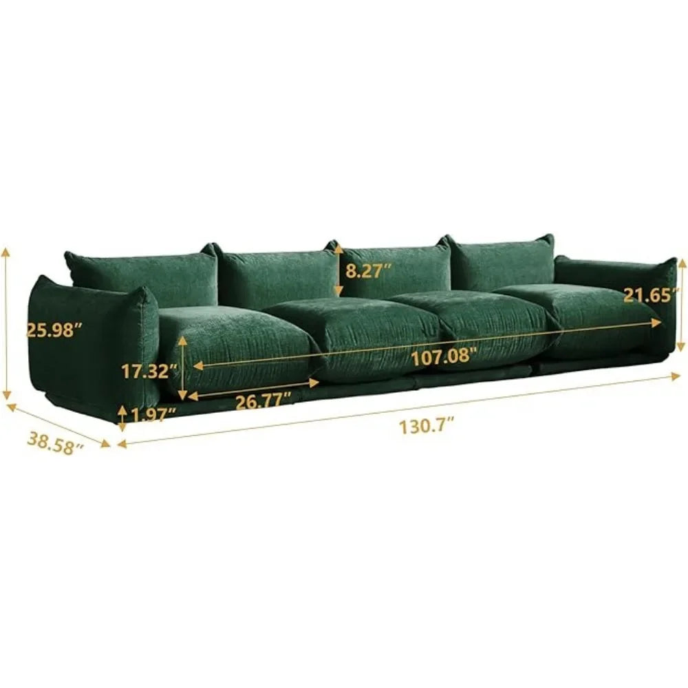 CONNOR Minimalist Modern L-Shaped Modular Sectional Sofa – 82"