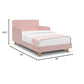 ARYA Modern Wood Toddler Bed - Blush Pink & Natural Wood 53"