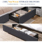 CATALINA Modern Upholstered Storage Platform Bed Frame - Queen 61.8''