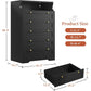 JULIET Modern LED Bedroom Dresser with 5 Drawers - 31.5'' Wide
