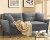 ETHAN Modern Velvet Sofa, 3-Seater Comfy Small Couch for Living Room & Bedroom - 69" 