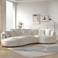 LUCAS Modern L-Shaped Cloud Boucle Sofa – Curved 5-Seater Couch with Chaise - 125"