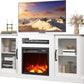 GRACIE Avenmoor Modern Fireplace TV Stand – Entertainment Console, 58" Wide