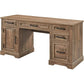 MARY Farmhouse Executive Desk with Drawers & Cabinet – 58" W