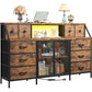 DELANEY Modern Dresser with LED & Power Outlets - Storage Chest for Bedroom & Living Room