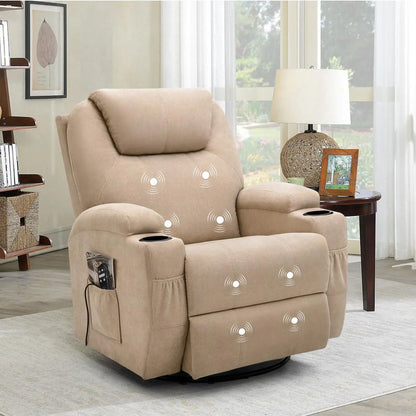 AUBREE Rocking Chair with Massage & Swivel - Ergonomic Lounge Sofa - 32" W