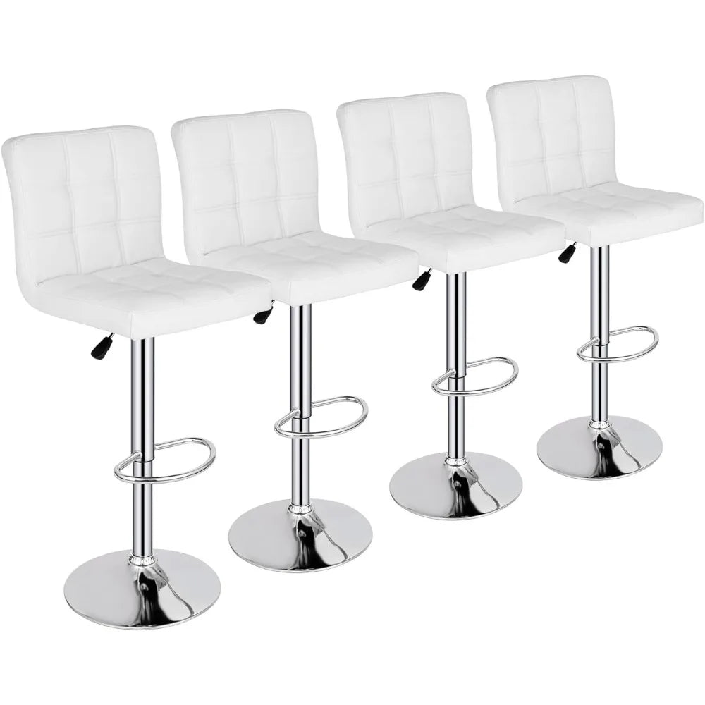 Set of 4 Adjustable Swivel Barstools