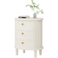 JOCELYN Oval Classic Wooden Nightstand with 3 Drawers - 19.68''