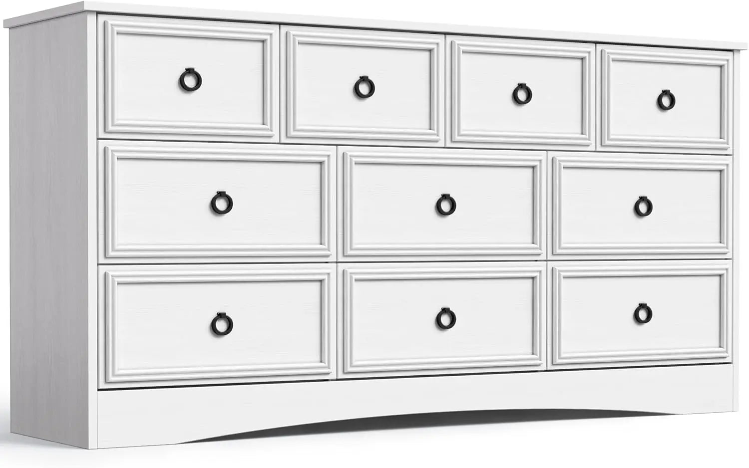 HARLOW Modern 10 Drawer Dresser - Elegant Chest of Drawers for Bedroom & Living Room - 59” Wide