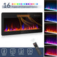 ASHLEY LED Light Entertainment Center, Electric Fireplace with Storage- 70" W