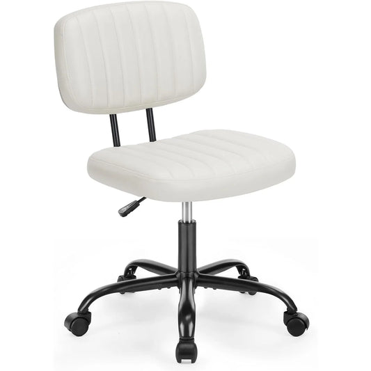 TOGO Office Desk Chair with Lumbar Support – PU Leather Rolling Task Chair – 17.12" W
