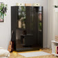 ROSALIE Modern High Gloss 4-Door Armoire Wardrobe Closet - 63" Wide Storage Cabinet