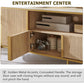 JEREMIAH TV Console with Faux Marble Top, Curved Profile Design - 70" W	