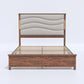 ELIZABETH Wooden Platform Bed Frame with Tall Headboard and Charging Station