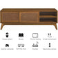 AUSTIN Modern TV Stand with Rattan Cabinet Doors – 65 W"