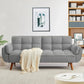 BENJAMIN 3-Seater Tufted Sofa Bed, Modern Convertible Futon Sofa - 75"