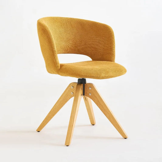 RYDER Liora Mid-Century Swivel Accent Chair – Upholstered Desk/Vanity Chair - 18.7"W
