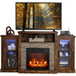 ENESIS LED Lights and APP Control, Wooden Entertainment Center - 59" W
