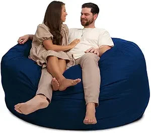 DANIELLA Sackura 6FT Suede Bean Bag Loveseat – Oversized Lounge Sofa Style | 63'' W