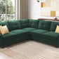 KATE Velvexa Modern Velvet Reversible Sectional Sofa | Convertible L-Shaped Couch – 82.7″ W