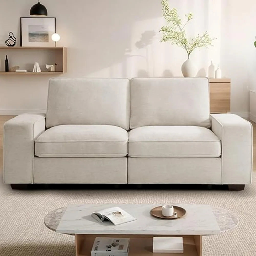 Elizabeth Modern 2-Seater Sofa Couch with Seat Storage Loveseat Sofa - 73"