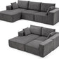 ALEXA Minimalist Modern Modular Sectional Sofa, L-Shaped - 104.3"