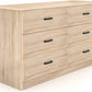 LUCILLE Modern Wood Dresser for Bedroom - 47.24'' Wide, 6 Drawers Storage Cabinet