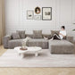 CARLOS Modern Minimalist L-Shaped Sectional Couch – Sofa with Chaise & Ottoman – 141.73"W