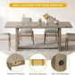 SUSAN Modern Farmhouse Rectangular Dining Table - 70.86" W