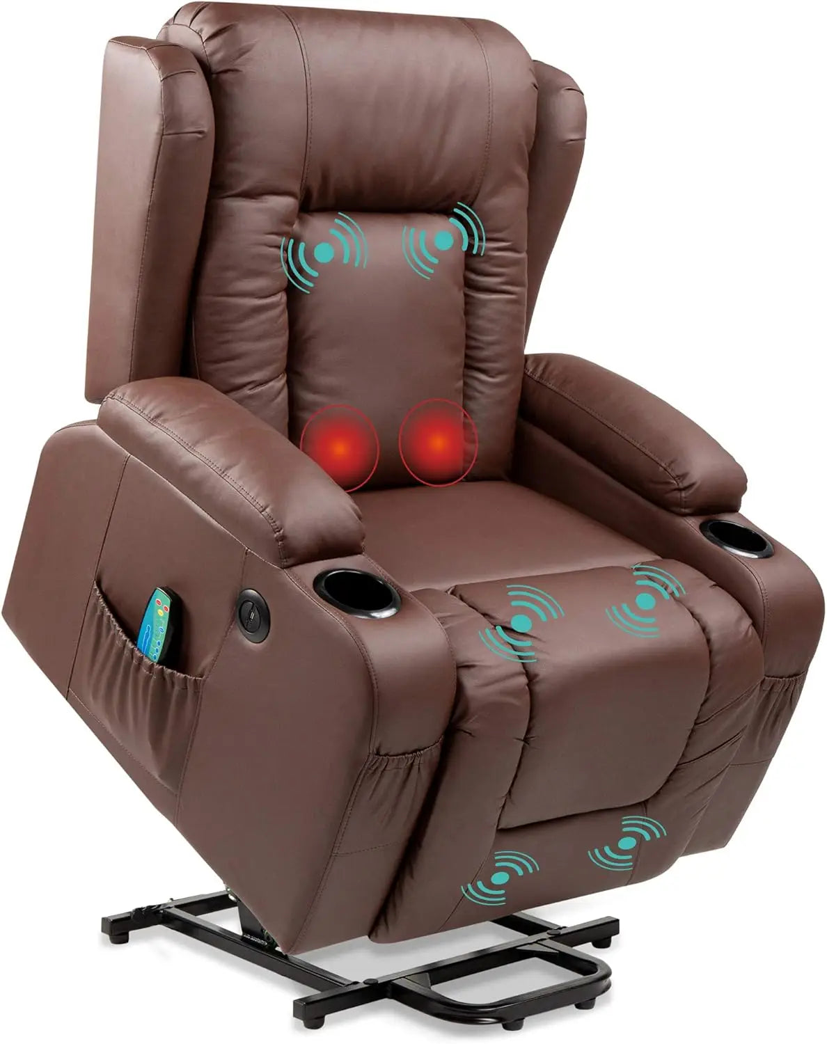KIMBERLY PU Leather Modern Minimalist Style Lift Recliner Chair - 33" W