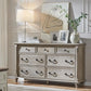 KALI Farmhouse 7-Drawer Wide Wood Dresser - 54'' Rustic Storage Chest