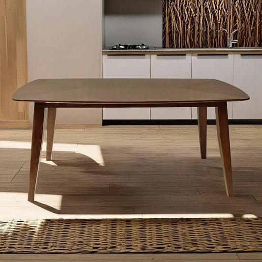 POPPY Darien Mid-Century Modern Rectangular Dining Table – 59.6" W