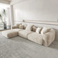 JESUS Modern Corduroy L-Shaped Modular Sectional Sofa – Oversized Couch with Ottoman, 141.73"W