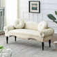 SAMANTHA Modern Velvet Minimalist Loveseat – 2-Seater Settee Bench - 54”