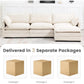ALANA Velarno Corduroy Oversized Modular L-Shaped Sectional Sofa – Modern Style – 112.2"W