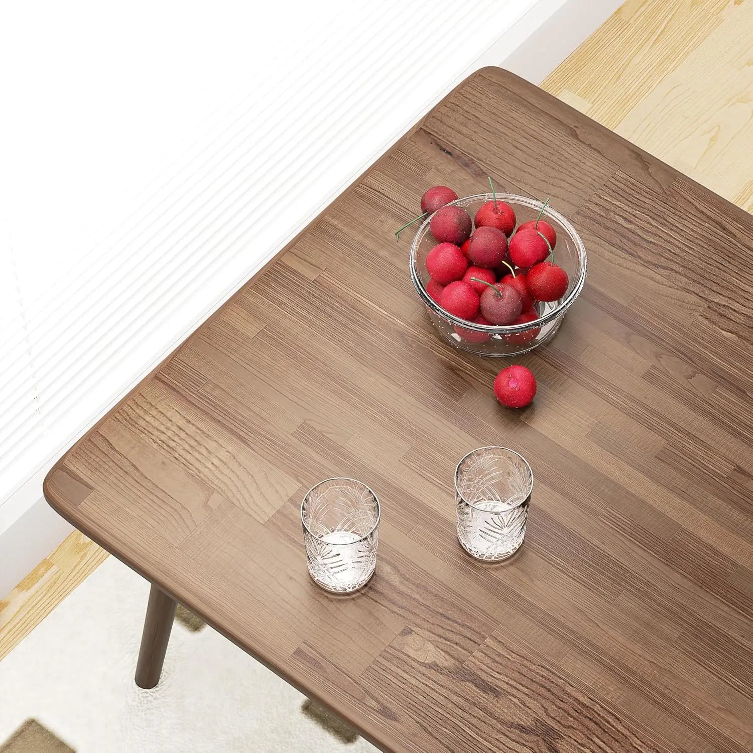 MEGAN Modern Mid-Century Oak Rectangular Dining Table – 31.5"W
